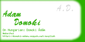 adam domoki business card