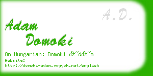 adam domoki business card